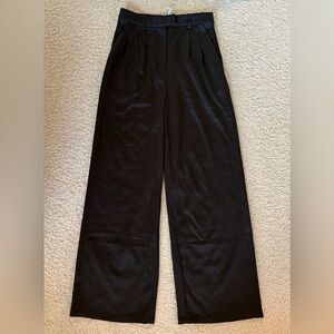 Wide-Leg Satin Women's Trousers